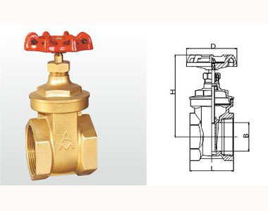 埃美柯閥門黃銅絲口閘閥結構圖 埃美柯閥門黃銅絲口閘閥結構圖