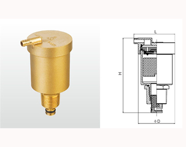 埃美柯黃銅自動排氣閥B725X-16T結構圖 埃美柯黃銅自動排氣閥B725X-16T結構圖