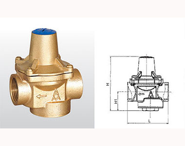 埃美柯黃銅可調式減壓閥結構圖 埃美柯黃銅可調式減壓閥結構圖