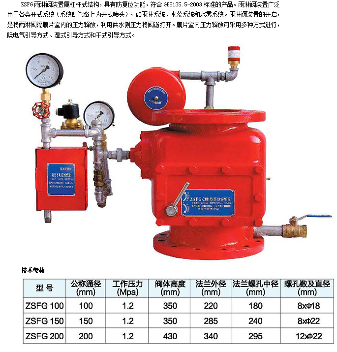 埃美柯雨淋報警閥參數圖 埃美柯雨淋報警閥參數圖