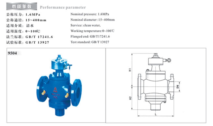 埃美柯自力式(流量)平衡閥9504性能參數