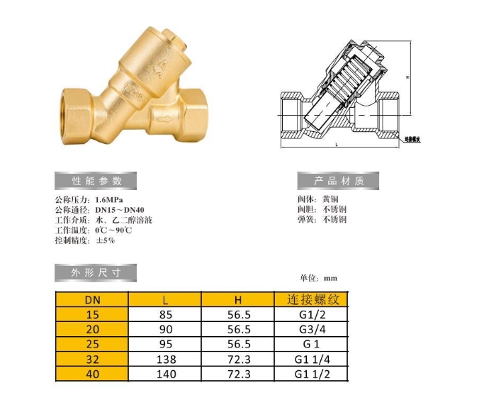 埃美柯黃銅動態流量平衡閥2511結構,尺寸